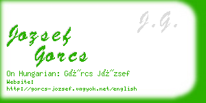 jozsef gorcs business card